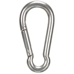 Perel GSSA2, Gerades Tor, Nichtverschlusskarabiner, Birne / HMS, Edelstahl, Edel