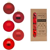 inges magic & goodz Magic | 36 Weihnachtskugeln 4cm Glas Christbaumkugeln Weihnachtsbaumkugeln klein rot