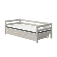 Flexa Einzelbett mit Schubladen Classic grau lasiert