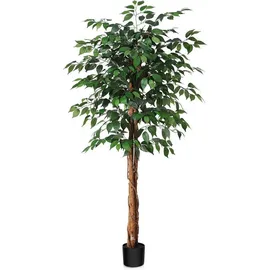 luxuskollektion 150 cm Ficusbaum Kunstpflanze Naturholz Stamm Büro Zuhause Deko