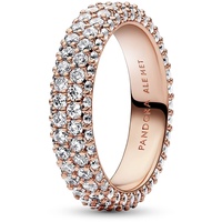 PANDORA 182629C01 Ring für Damen Zeitloses Pavé Roségoldfarben, 52/16,6