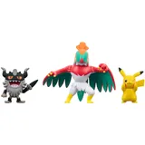 Pokémon PKW3601 - Battle Figure Set - Pikachu, Mauzinger, Resladero, offizielles Figuren Set