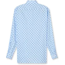 Olymp Businesshemd OLYMP "OLYMP Luxor, comfort fit, New Kent", Herren, Gr. 42, Normaler Arm, blau (bleu), 100% Baumwolle, Hemden