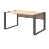 Röhr-Bush röhr direct.office Schreibtisch hickory rechteckig, Kufen-Gestell grau 150,0 x 80,0 cm