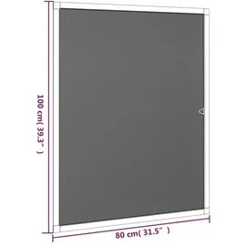 vidaXL Insektenschutz Fenster 80 x 100 cm Braun