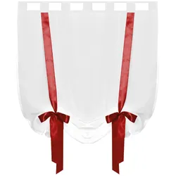 Arsvita Raffgardine mit Schlaufen 80x160 cm Auswahl: rot - scarlet