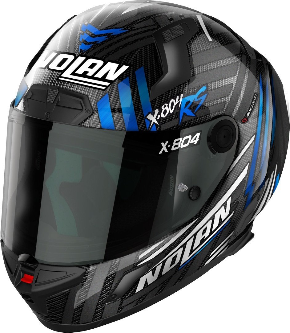 Nolan X-804 RS Ultra Carbon Spectre Helm, zwart-grijs-blauw, L Voorman