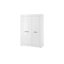 Highboard  Bristol , weiß , Maße (cm): B: 100 H: 142 T: 35