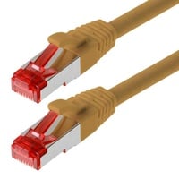 Helos Patchkabel, S/FTP RJ-45/RJ-45, 0.25m, braun (191055)