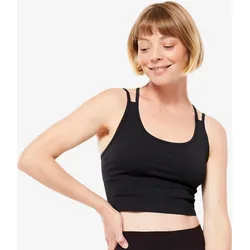 Bustier Yoga lang nahtlos - schwarz 2XL