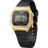 ICE-Watch ICE digit retro Black gold - Schwarze Damenuhr mit Plastikarmband - 022064 (Small)