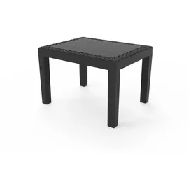 bricoline Gartentisch Beistelltisch 59 x 46 x 40 cm Anthrazit/Schwarz