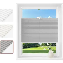 Woltu Plissee 70 x 220 cm grau