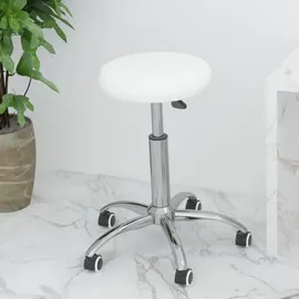 vidaXL Bürostuhl Drehbar Kunstleder Weiß