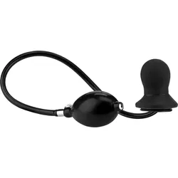 Aufblasbarer Anal-Dildo, 8 cm, schwarz