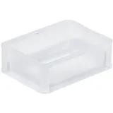 Proregal Transparenter Eurobehälter BasicLine mit geschlossenem Griff | HxBxT 7x15x20cm | 1,3 Liter | Eurobox, Transportbox, Transportbehälter,