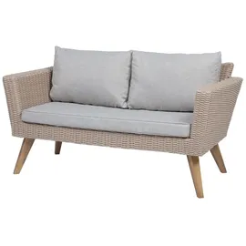 Beliani Rattan Lounge-Set braun