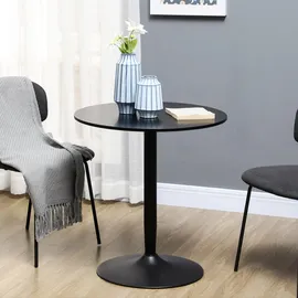 Homcom Runder Küchentisch Ø70 x 75 cm Schwarz