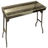 IMEX Standgrill IMEX tragbarer BBQ Grill Edelstahl 8-teilig 69x29cm