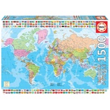 Educa Political Worldmap 1500 Teile Puzzle für Erwachsene | Politische Weltkarte, 1500 Teile Puzzle für Erwachsene und Kinder ab 14 Jahren (18500)