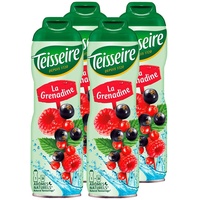 Teisseire Getränke-Sirup Grenadine 600ml - Intensiv im Geschmack (4er Pack)