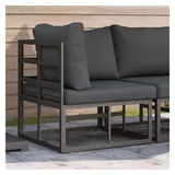 vidaXL Gartenmöbel Schwarz und Anthrazit 71,5 x 71,5 x 71 cm Metall