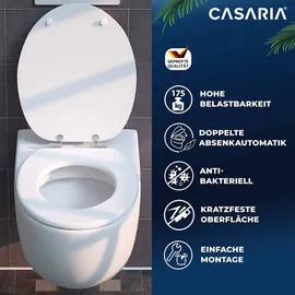 CASARIA WC-Sitz Absenkautomatik Weiß