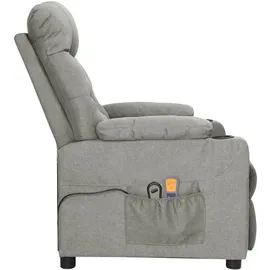 vidaXL Massagesessel Elektrisch Polyester 94 x 101,5 x 0 cm Hellgrau