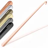 JK Trade® 72cm STABILER Edelstahl Schuhlöffel Lang | 2mm polierter Metall Schuhanzieher Lang zum Stehen | Schnell & Einfach | optimierte Länge & Breite | Shoe Horn | Business | Aufhängbar