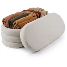 Relaxdays Sitzbank aus Teddystoff Creme