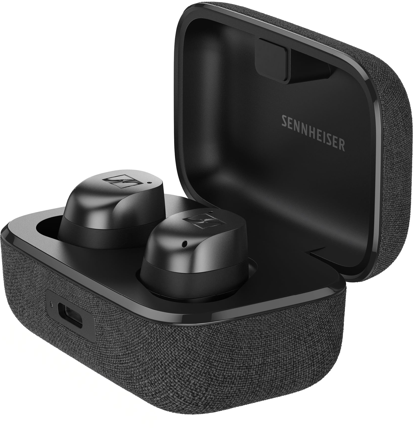Sennheiser Momentum True Wireless 4 Smart Earbuds Bluetooth 5.4, kristallklarem Klang, ergonomischem Design, 30 Stunden Akkulaufzeit, Adaptive ANC, LE Audio und Auracast – Schwarz Graphit