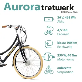 Tretwerk Aurora 28 Zoll RH 50 cm Damen schwarz