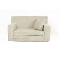 FORTISLINE Kindersofa aus Schaumstoff mit abnehmbarem Bezug Kinderzimmer beige