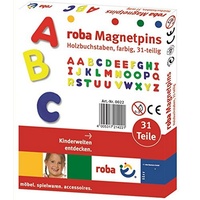 Roba Magnetbuchstaben aus Holz Schul-Spielzeug für Tafeln - ab