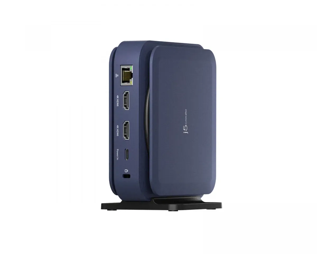 j5create USB-C Dual 4K HDMI Dock - Blau