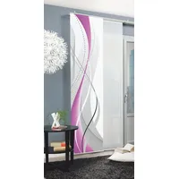 HOME WOHNIDEEN Carlisle Schiebegardine Klettband 60 x 245 cm