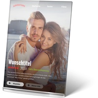 PhotoFancy® - Acrylglas Bild im Netflix Design personalisiert mit deinem Foto, Text und Widmung - Film-Cover Aufsteller als personalisierte Geschenkidee für alle Film- und Kinofans - Größe A5