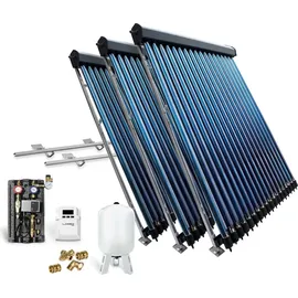 Feuer-Anker Röhrenkollektor Solarpaket Vakuumröhrenkollektor HP30-3 14,67 m2 Flachdach Solar