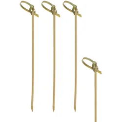 Fingerfood-Spieße "Knoten" / Natur - 18 cm - Papstar Pure (250 Stk) - 1 Packung = 250 Stk - 18 cm - Natur