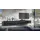Vladon Lana Lowboard 140 x 29 x 37 cm Schwarz matt/Hochglanz MDF/Spanplatte