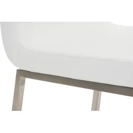 CLP 2er Set Esszimmerstühle Colmar Mit Pflegeleichtem Kunstledersitz I Gepolsterte Lehnstühle Mit Edelstahlgestell