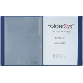 FolderSys Sichtbuch A4 Blau 20 Hüllen