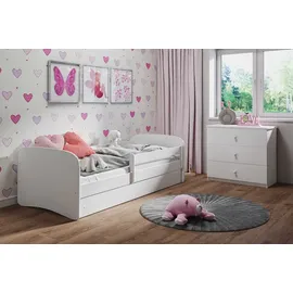 les tendances Kinderbett Babydreams 80 x 160 cm MDF/Spanplatte weiß