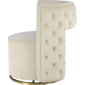 Kayoom Sessel Drehsessel Sophistic Polyester (Samt) 74 x 77,5 x 66,5 cm Braun