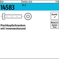 Industrial Quality Supplies ISO 14583 Flachkopfschraube VG M2x10 Edelstahl