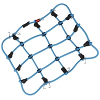 Robitronic R21001BL Gepäcknetz mit Haken Blau (150mm x 120mm)