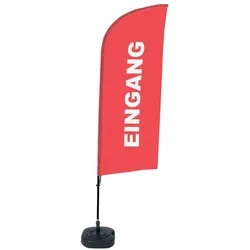 SHOWDOWN Displays Showdown Beachflag - Komplett-Set - Eingang Deutsch - Rot/Schwarz