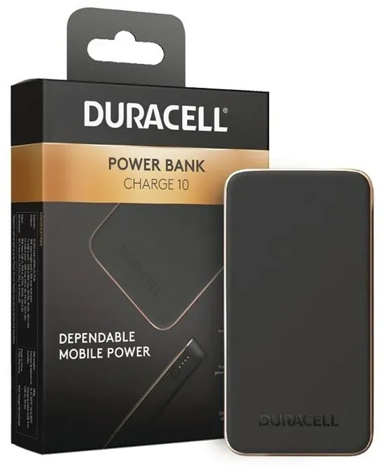 Duracell Powerbank - 10000 mAh - 37 Wh - 18 Watt - 2 Ausgabeanschlussstellen (2