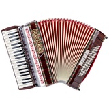 Zupan Piano-Akkordeon IV 96 EF/M - 96 Bassknöpfe, 38 Diskanttasten, A mano A-Stimmplatte, mit Holztastatur und Perlmuttauflage