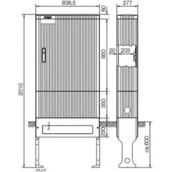 Hager ZAL207 VTS, BR207, leer, 2010x838.5x277mm